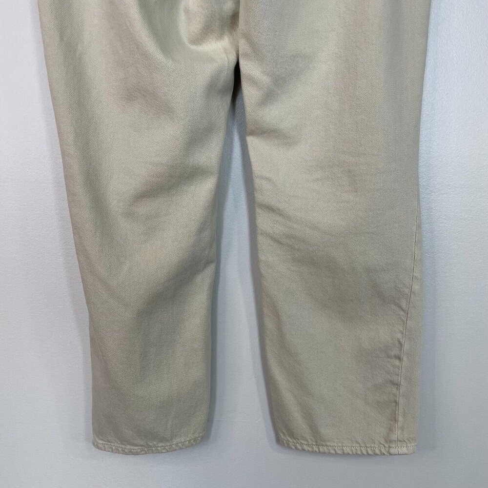 Old Navy Jeans 16 Tall High-Rise Slouchy Straight Crop Sand Non-Stretch Women's - Picture 7 of 12